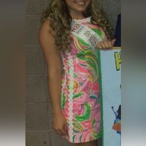 Lilly Pulitzer Mila All Nighter Flamingo Shift Dress